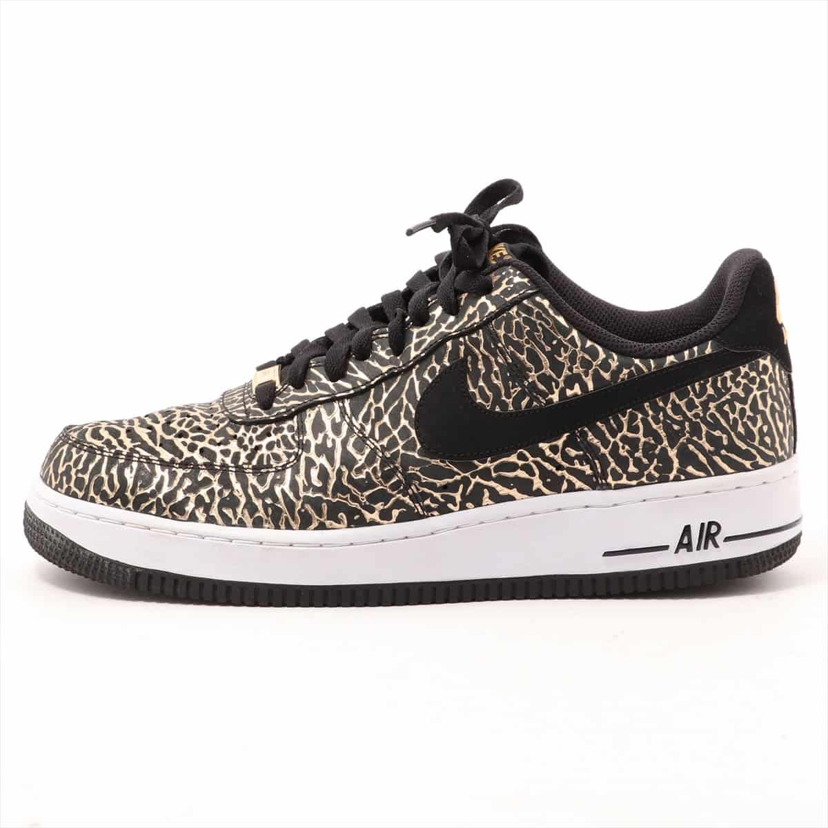 ナイキ NIKE AIR FORCE 1 レザー スニーカー 27.5 メンズ ブラック GOLD ELEPHANT