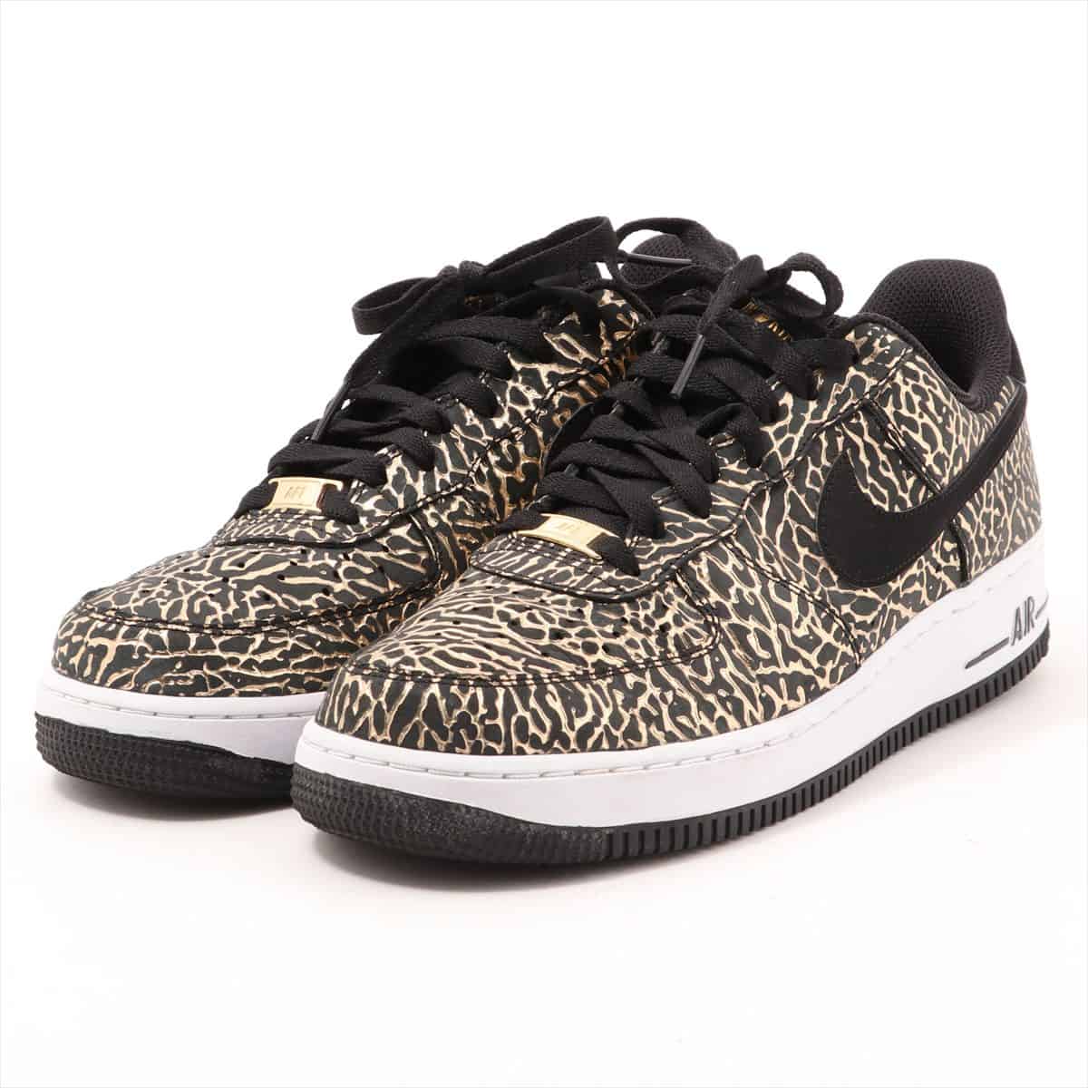 ナイキ NIKE AIR FORCE 1 レザー スニーカー 27.5 メンズ ブラック GOLD ELEPHANT