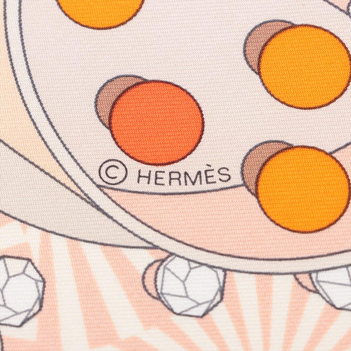 エルメス カレ90 HERMES ELECTRIQUE エルメスエレクトリック スカーフ シルク オレンジ