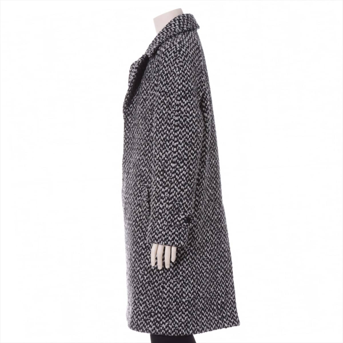 セリーヌ 19AW ツイード ロングコート 46 メンズ ブラック×ホワイト｜a0264153｜中古ブランド品・ブランド古着通販｜ALLU（アリュー）