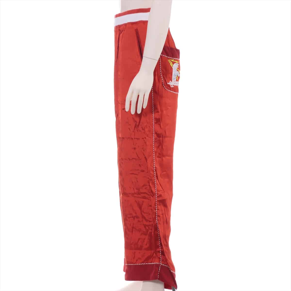 ファセッタズム 16AW レーヨン パンツ 4 メンズ レッド  SKA PANTS 刺繍