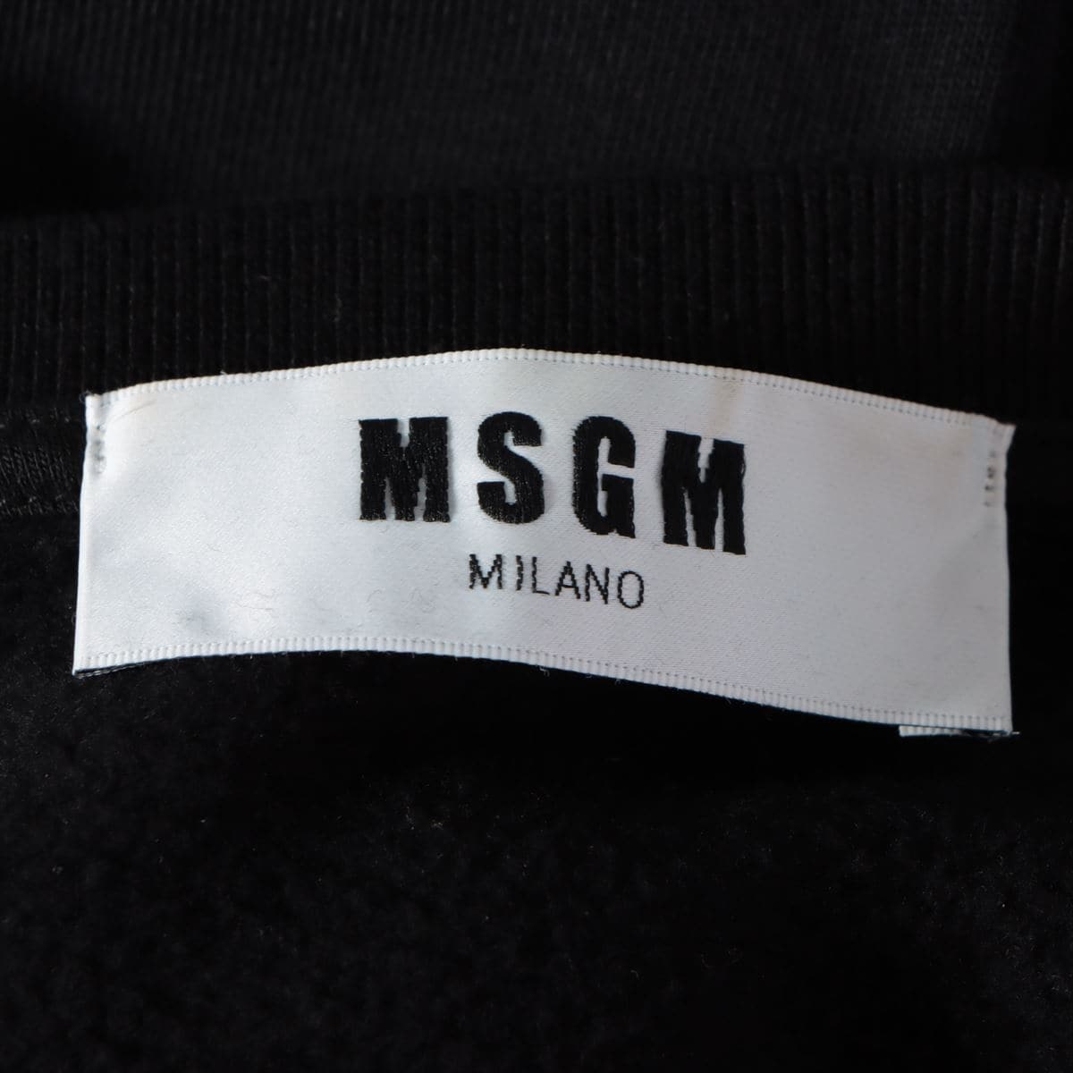 MSGM コットン スウェット S メンズ ブラック   2740MM100