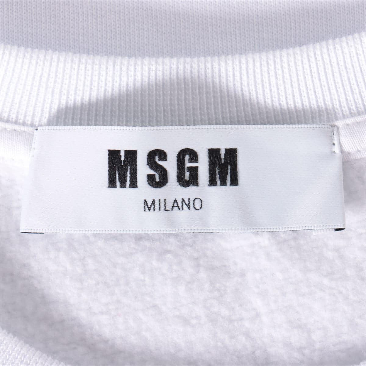 MSGM コットン スウェット S メンズ ホワイト  2740MM104