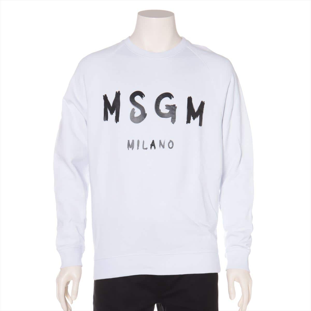 MSGM コットン スウェット S メンズ ホワイト 2740MM104｜a0284657｜中古ブランド品・ブランド古着通販｜ALLU（アリュー）