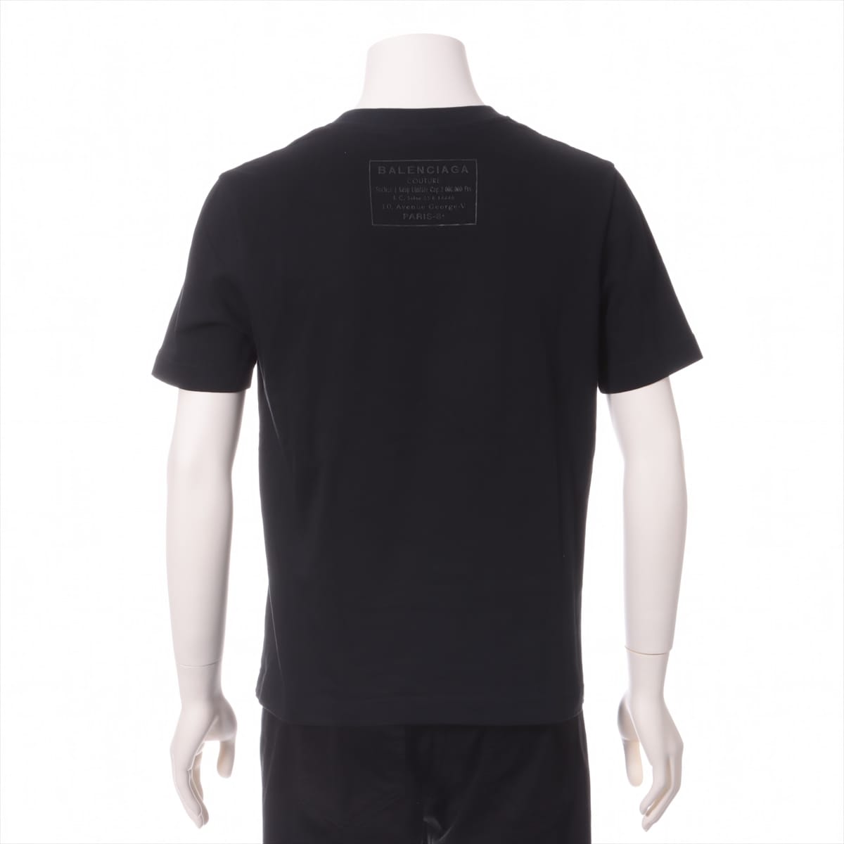 バレンシアガ 2018 コットン Tシャツ M メンズ ブラック バックロゴ