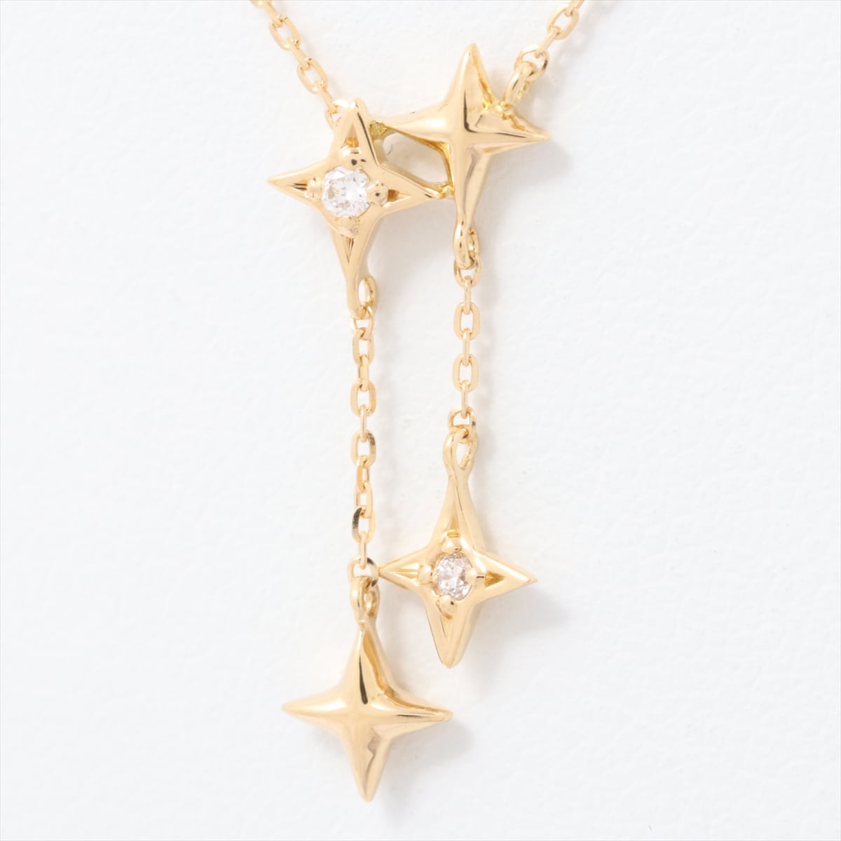 スタージュエリー　STAR JEWELRY　シャイン ブライト ネックレス　K18YG　0.02ct