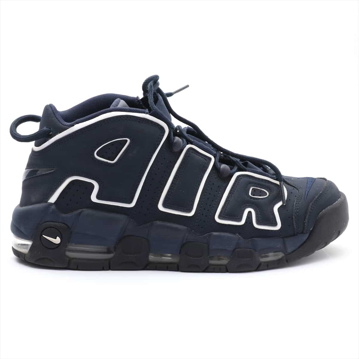 ナイキ AIR MORE UPTEMPO ’96 レザー スニーカー 26.0cm メンズ ネイビー