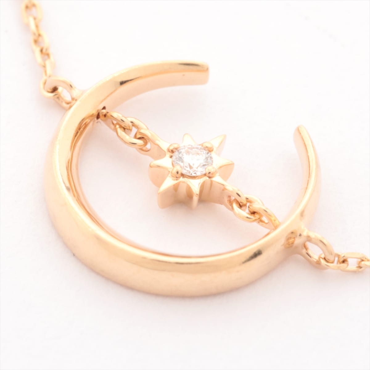 スタージュエリー　STAR JEWELRY　DIAMOND MOON ブレスレット　K10YG　0.01ct