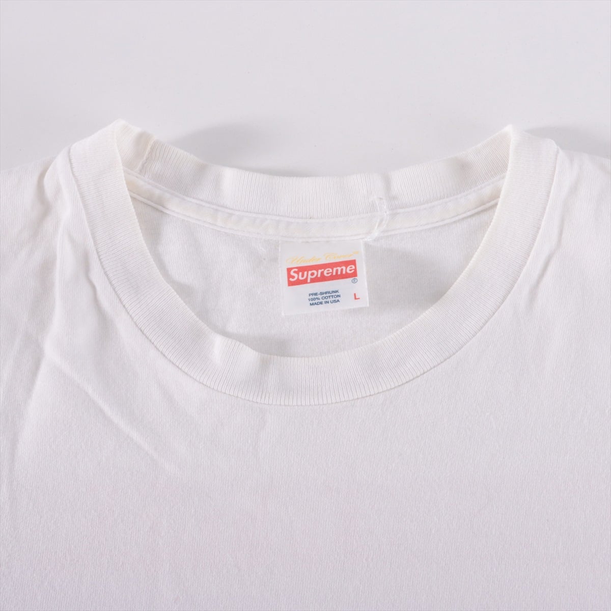 シュプリーム×アンダーカバー 15SS コットン Tシャツ L メンズ ホワイト  Anarchy Tee