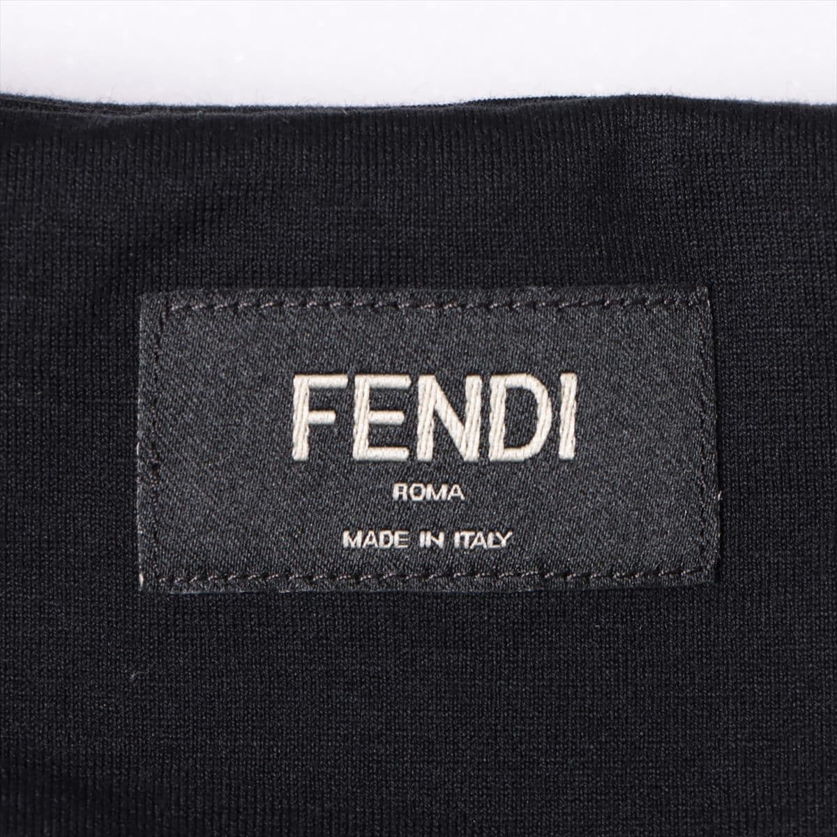 フェンディ 17年 コットン Tシャツ 50 メンズ ブラック  FACE