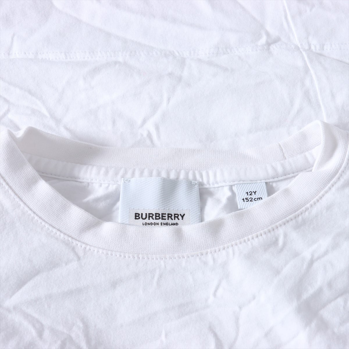 バーバリー コットン Tシャツ 12Y 152cm キッズ ホワイト  ロゴ