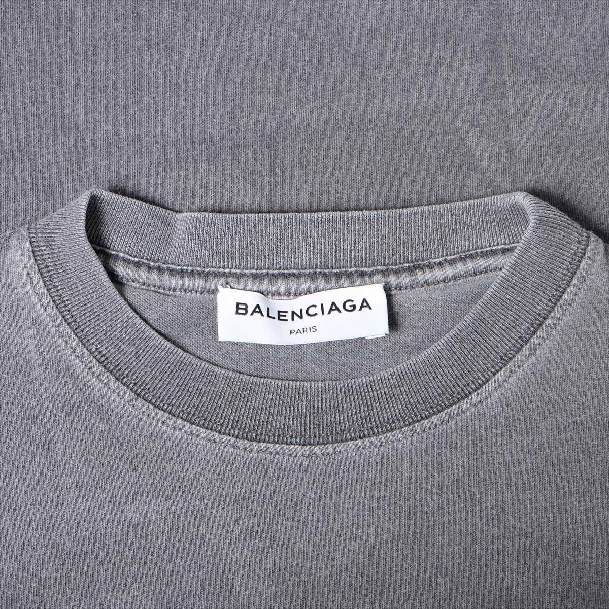 バレンシアガ 17AW コットン Tシャツ XS メンズ グレー  パリプリント
