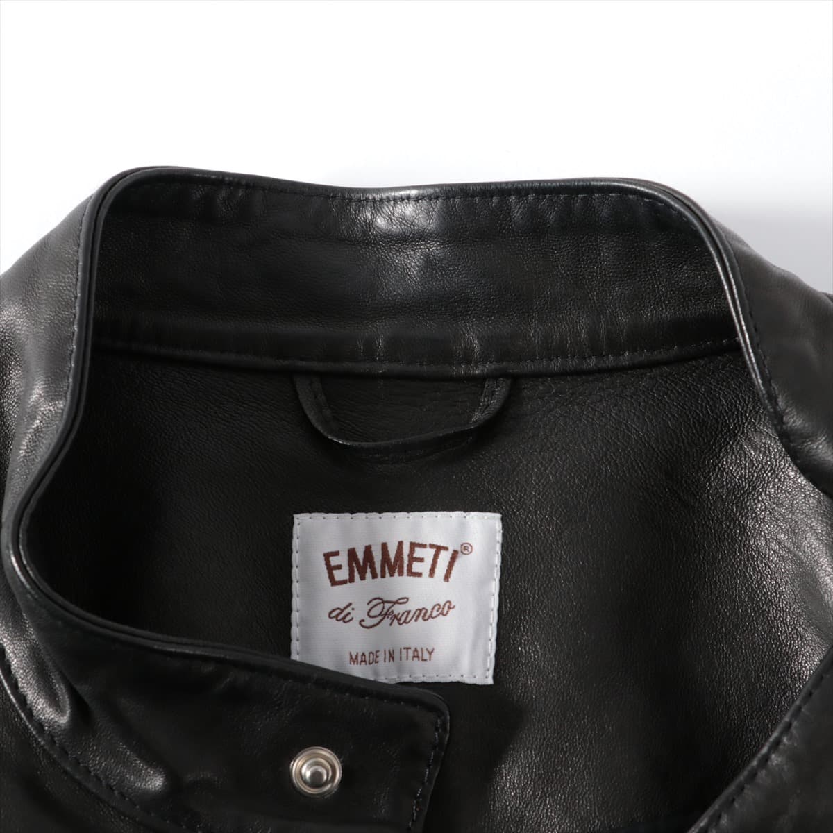 エンメティ ラムスキン レザージャケット 50 メンズ ブラック