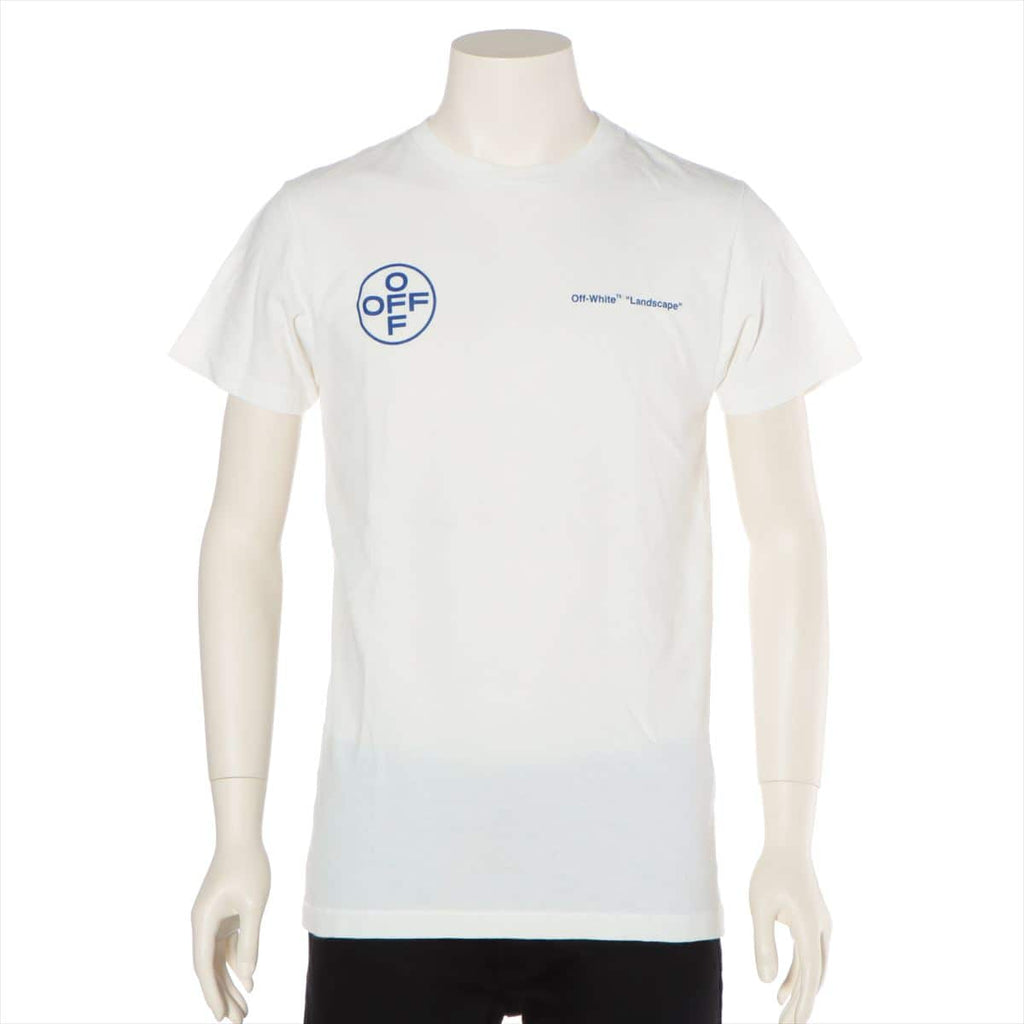 オフホワイト コットン Tシャツ XS メンズ ホワイト  バックアロー LANDSCAPE
