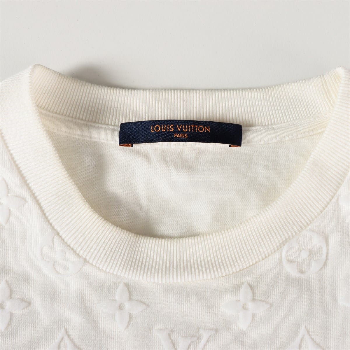 ルイヴィトン RM201 コットン Tシャツ L メンズ ホワイト  フックアンドループ モノグラム