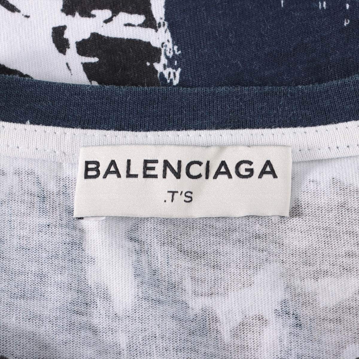 バレンシアガ 14年 コットン Tシャツ S メンズ ネイビー
