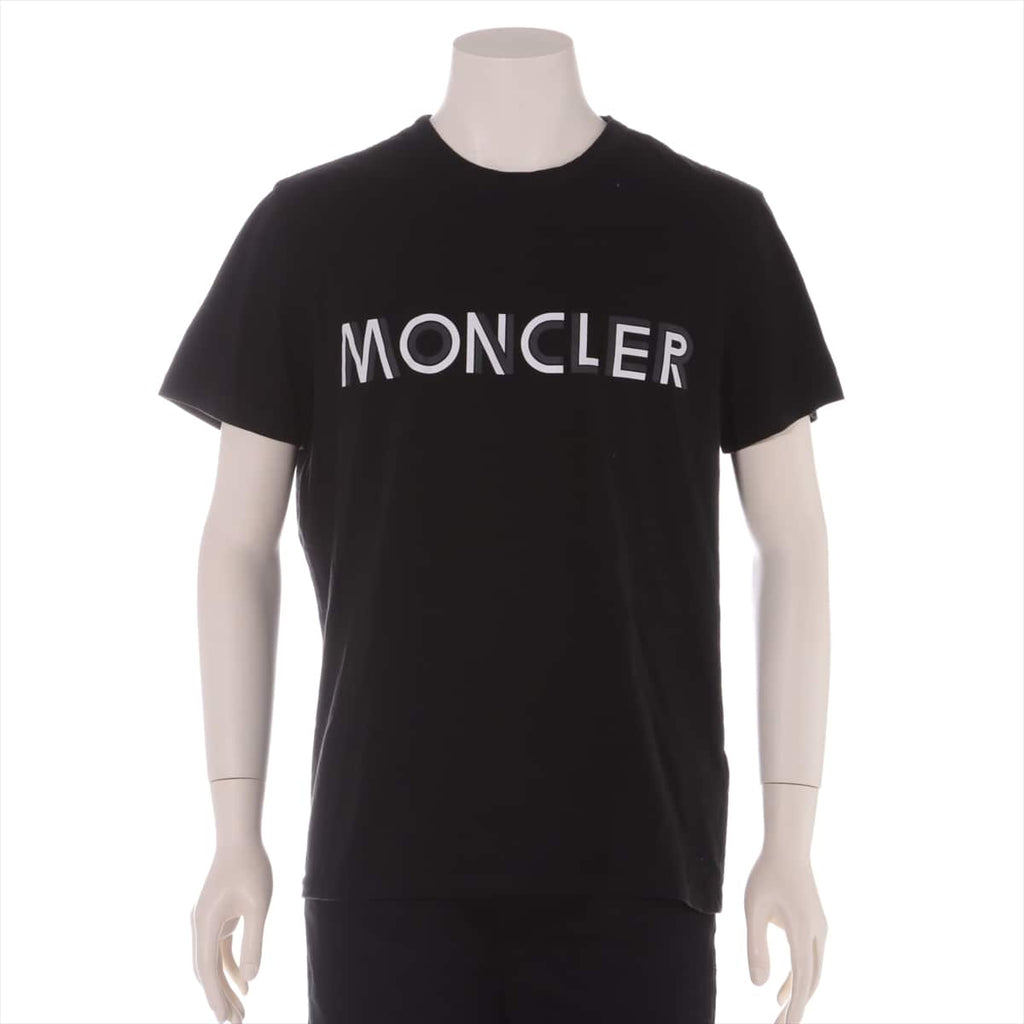 モンクレール MAGLIA 20年 コットン Tシャツ L メンズ ブラック  ロゴ