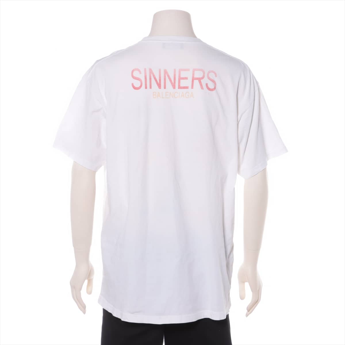 バレンシアガ コットン Tシャツ XS メンズ ホワイト  SINNERS