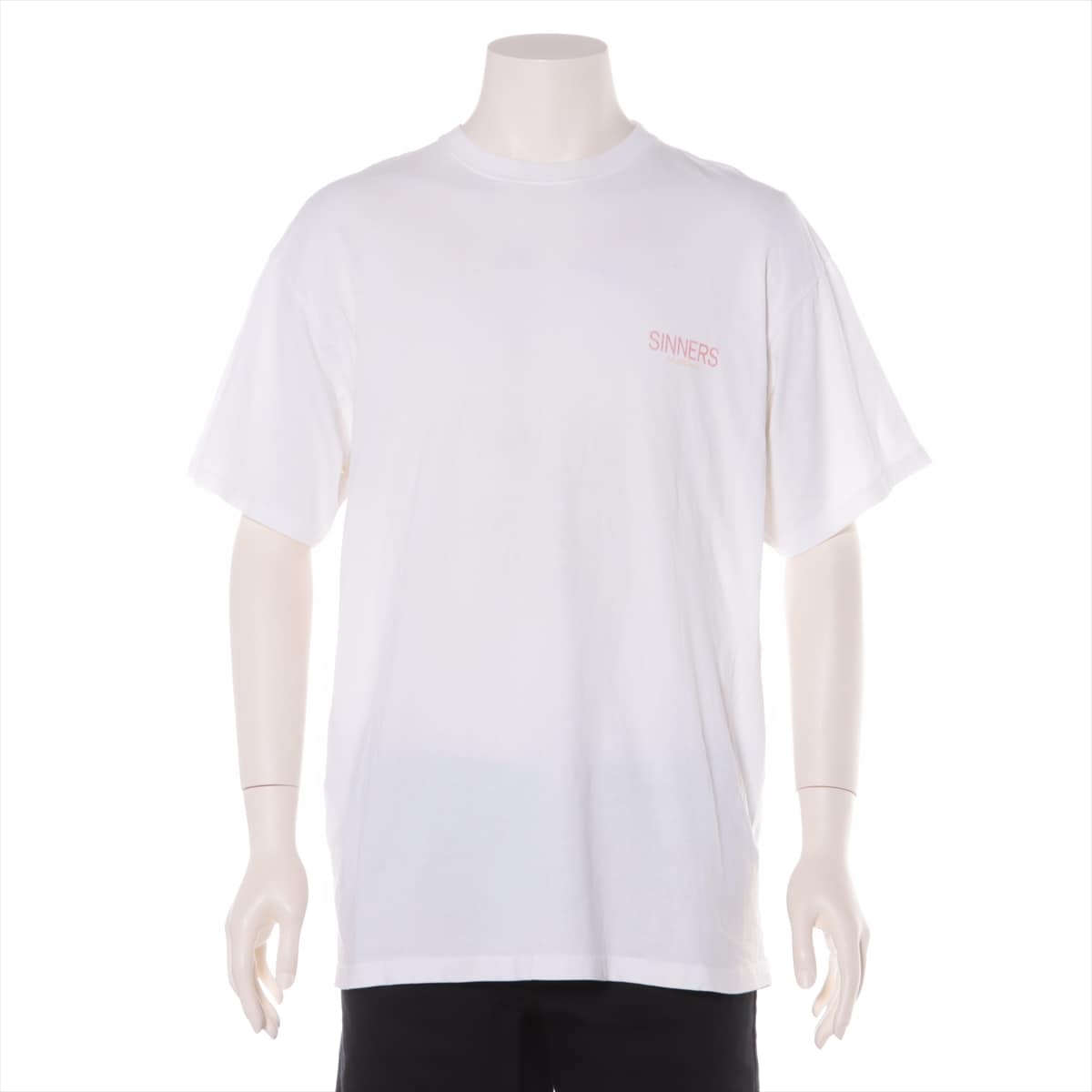 バレンシアガ コットン Tシャツ XS メンズ ホワイト  SINNERS