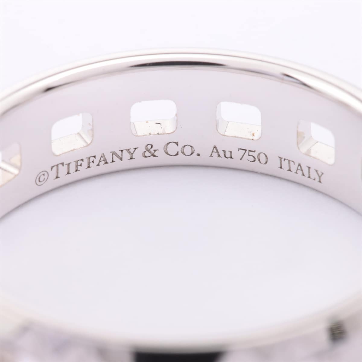 ティファニー　Tiffany & Co.　Tトゥルー ワイド リング　750WG　#15