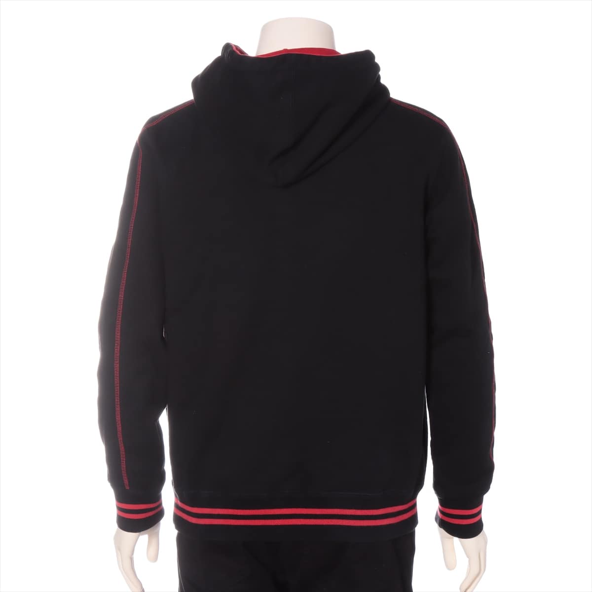 シュプリーム 19SS コットン パーカー S メンズ ブラック  Contrast Embroidered Hooded Sweatshirt