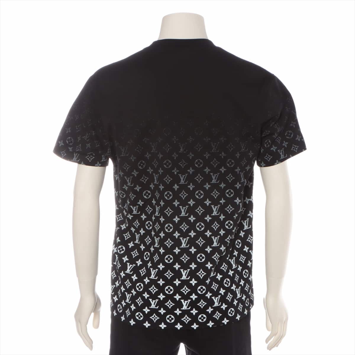 ルイヴィトン RM202 コットン Tシャツ M メンズ ブラック  モノグラムグラディエント