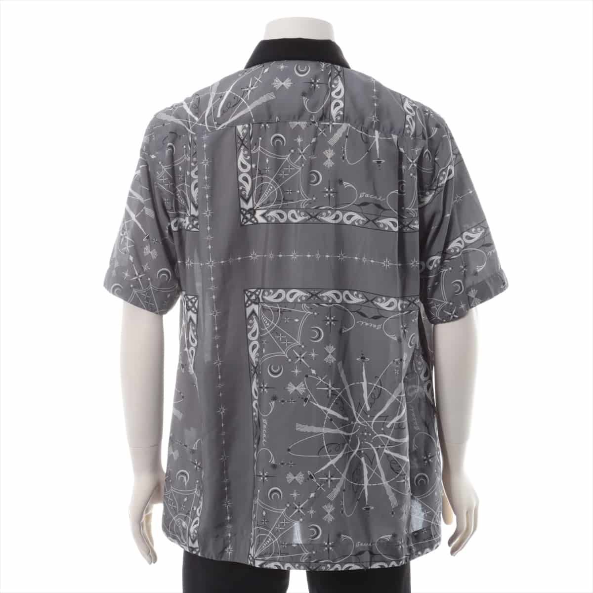 サカイ 20AW ポリエステル シャツ 2 メンズ グレー  Dr. Woo Bandana Print Shirt
