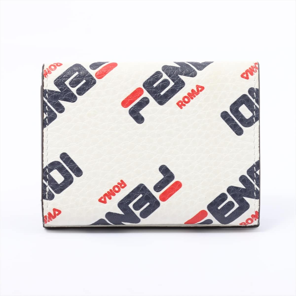 フェンディ×フィラ ロゴ 8M0395 レザー 財布 ホワイト