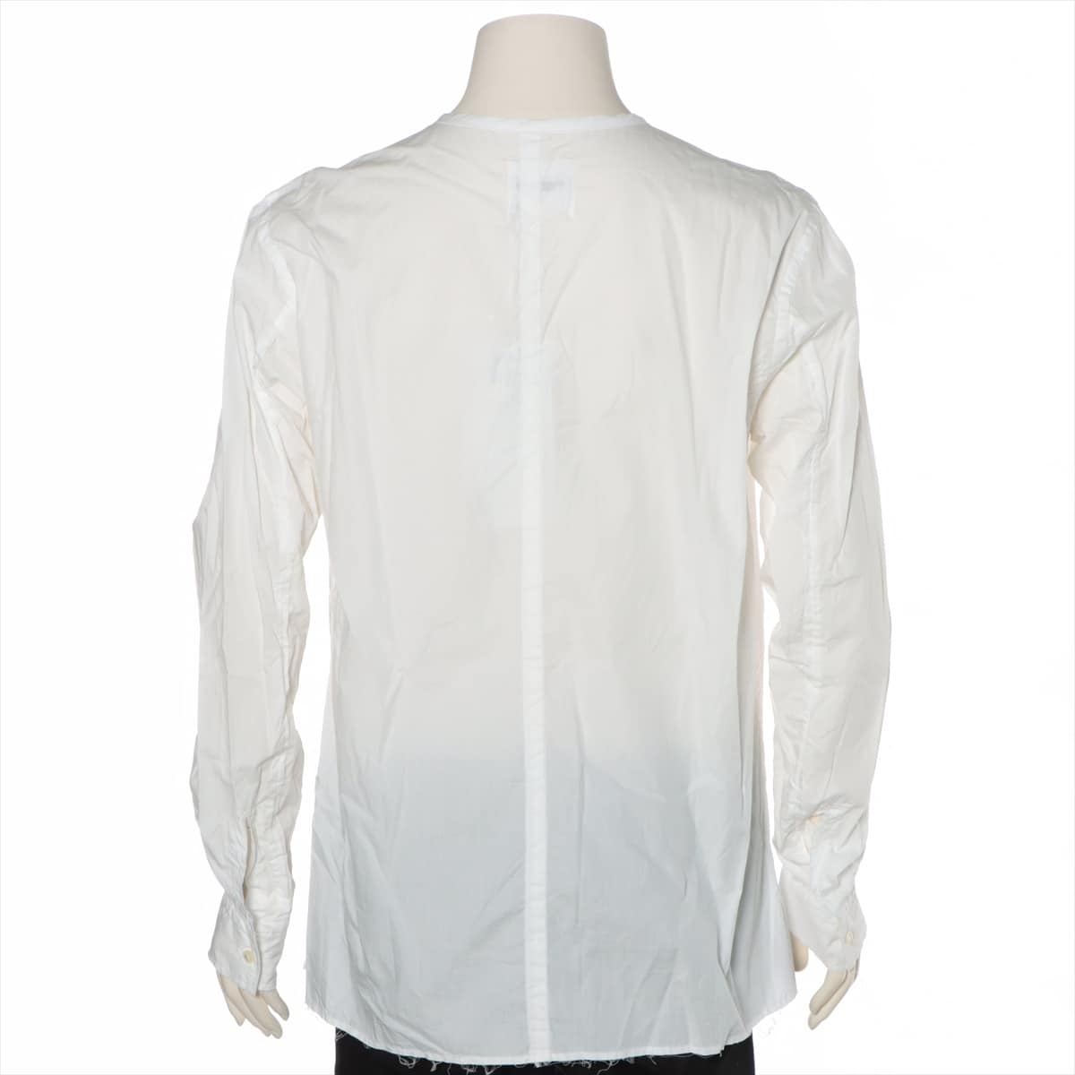 タカヒロミヤシタザソロイスト 18SS コットン シャツ 52 メンズ ホワイト  切りっぱなしデザイン