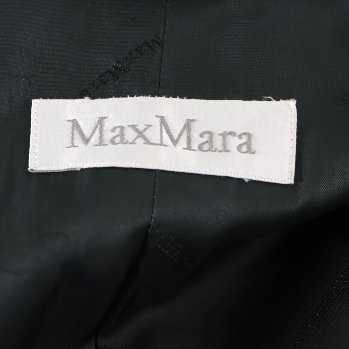 マックスマーラ ウール×カシミヤ ロングコート 32 レディース ブラック