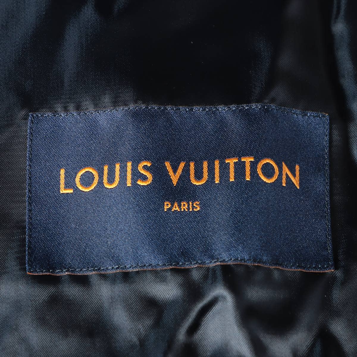 ルイヴィトン ポリエステル ダウンジャケット 48 メンズ ネイビー  Louis Vuitton Staples Edition