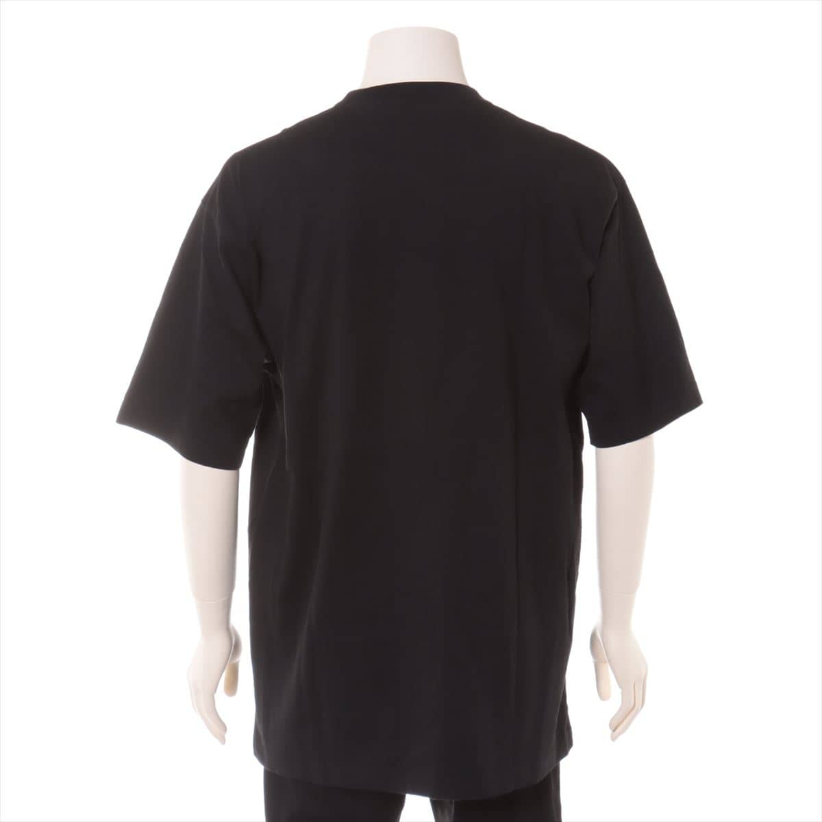バレンシアガ 20SS コットン Tシャツ S メンズ ブラック  ロゴプリントTシャツ 620969