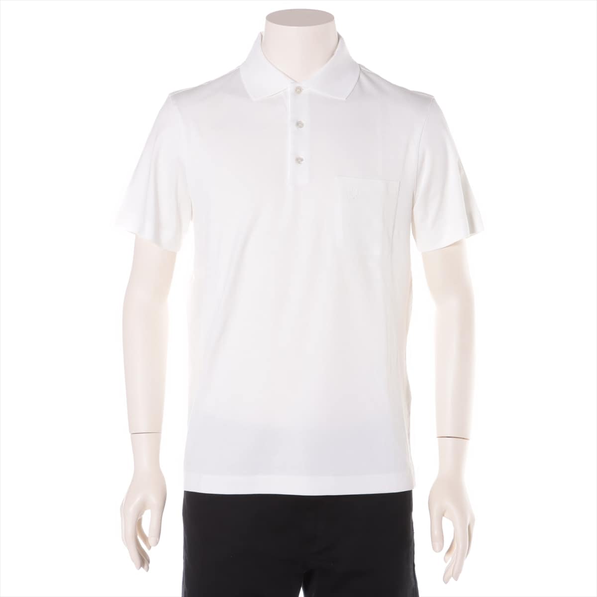 ルイヴィトン RM182Q コットン ポロシャツ S メンズ ホワイト