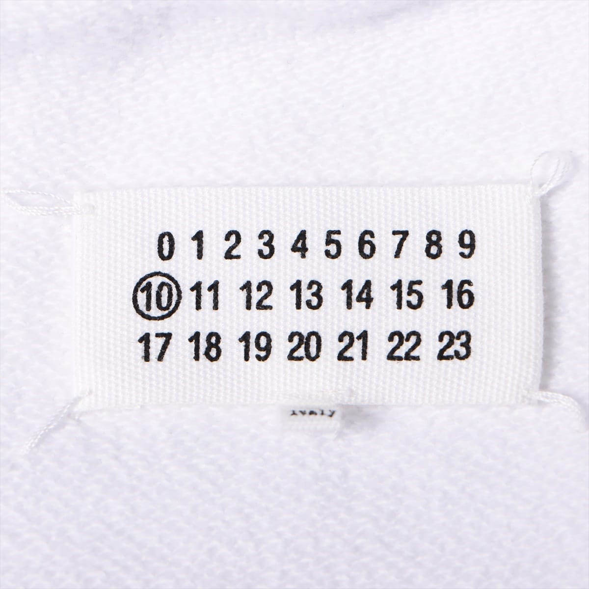 メゾンマルジェラ 20SS コットン スウェット 50 メンズ グレー×ホワイト  カレンダー刺繍 S50GU0129