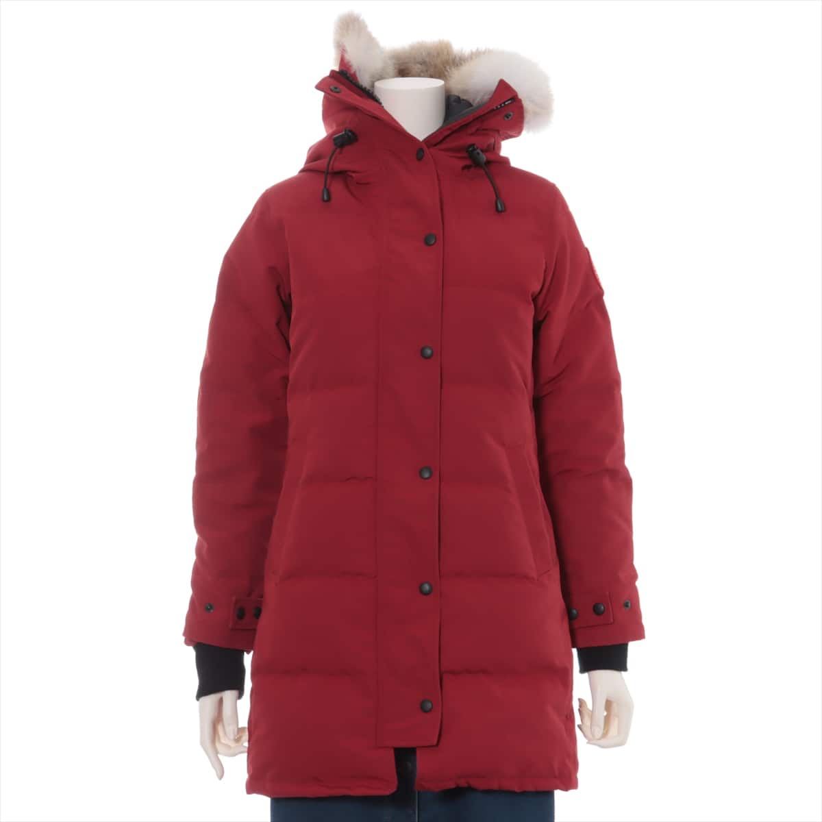 カナダグース SHELBURNE PARKA コットン×ポリエステル ダウンコート フュージョンXS レディース レッド 3802LA  サザ｜a0377306｜中古ブランド品・ブランド古着通販｜ALLU（アリュー）