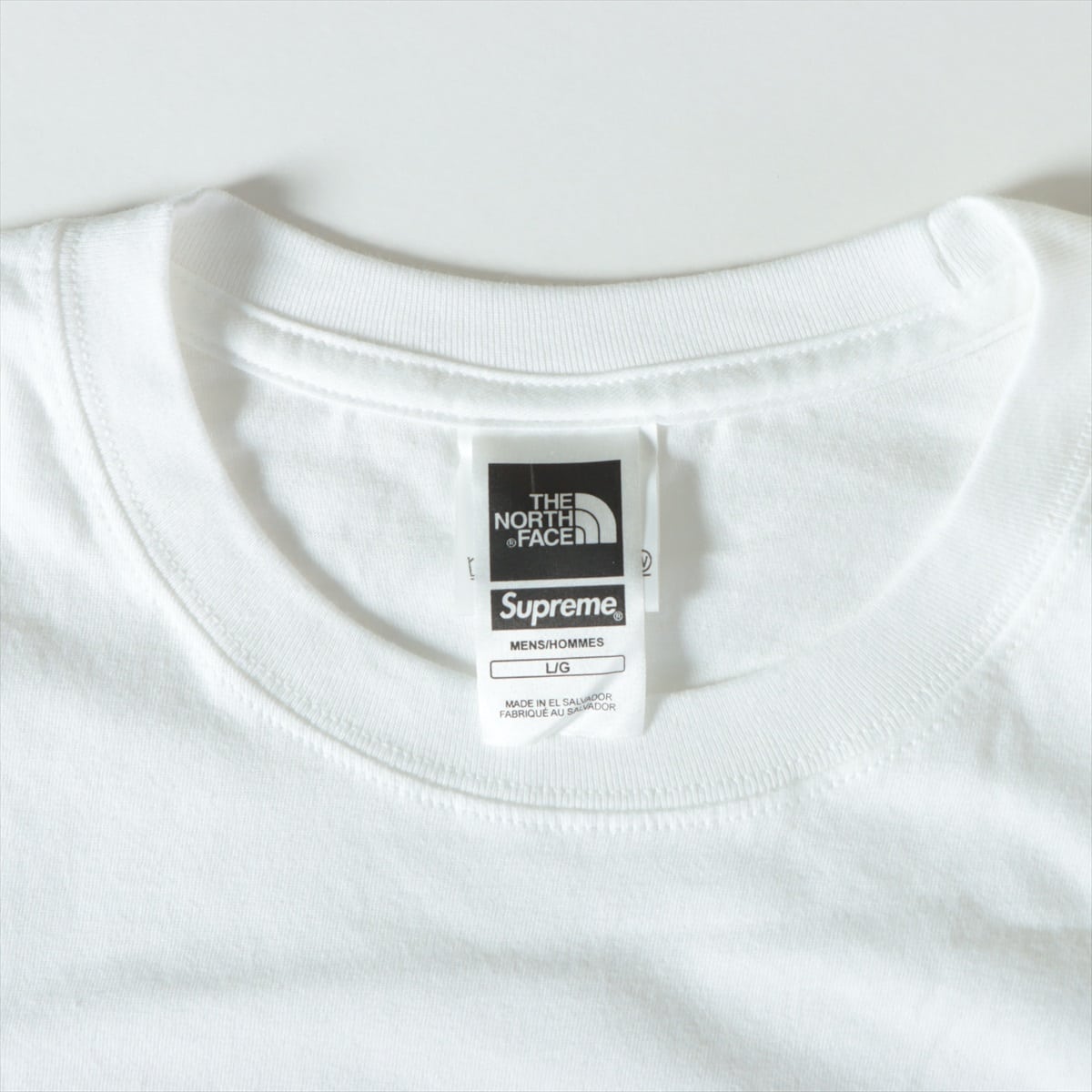 シュプリーム×ノースフェイス 18AW コットン Tシャツ L メンズ ホワイト  EXPEDITION タグ切れ