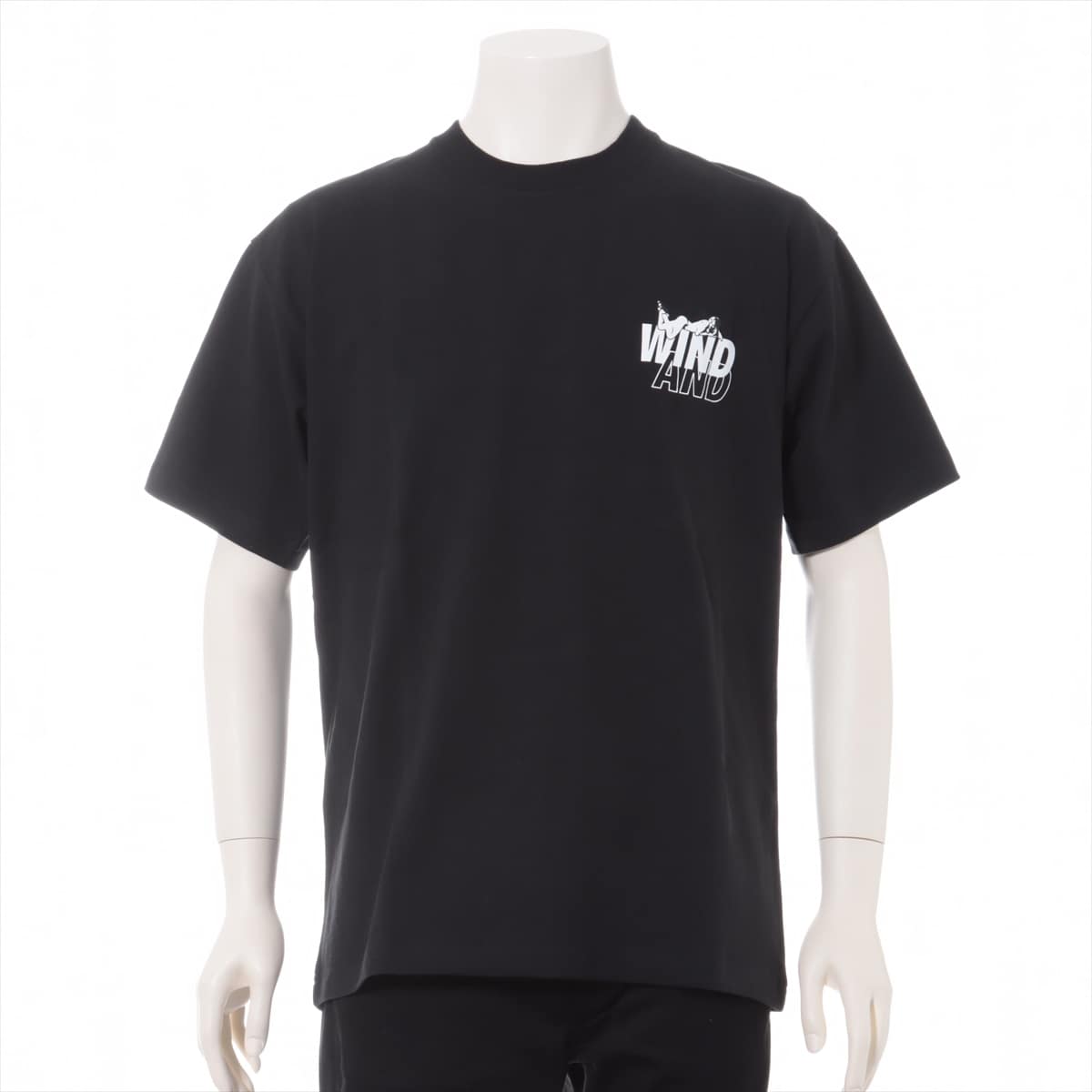 ウィンダンシー×ヒステリックグラマー 20AW コットン Tシャツ L メンズ ブラック  ロゴ