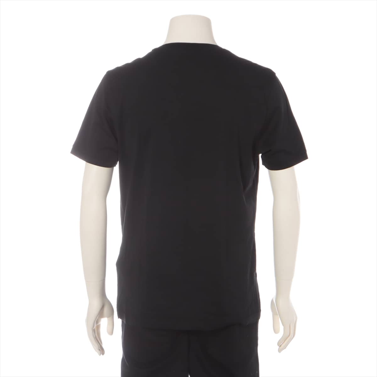 フェンディ 19年 コットン Tシャツ L メンズ ブラック  スパイラル カモフラージュ グラフィック