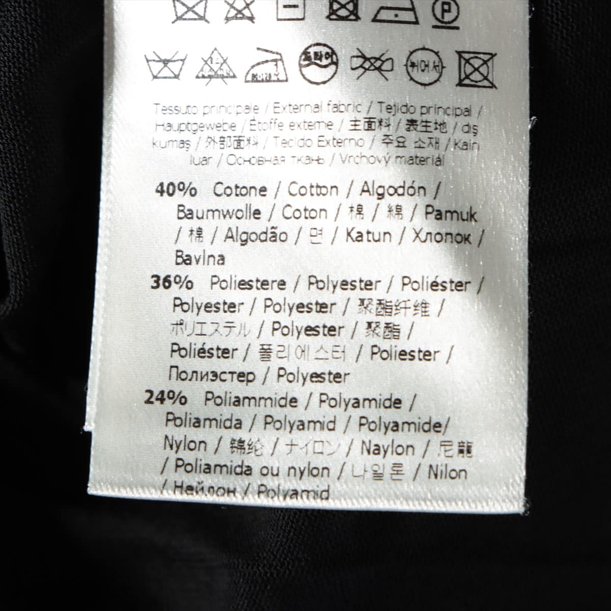 フェンディ ズッカ 19 コットン×ポリエステル Tシャツ XL メンズ ブラック  エンボスロゴ シースルーFY0406AAOC