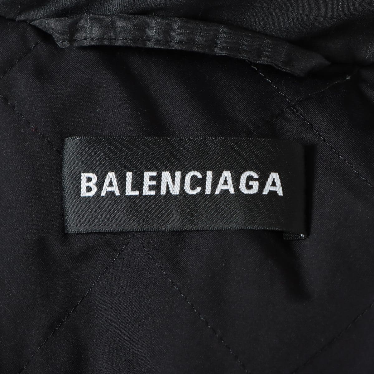 バレンシアガ 18年 ポリエステル ナイロンジャケット 46 メンズ ブラック  ロゴ