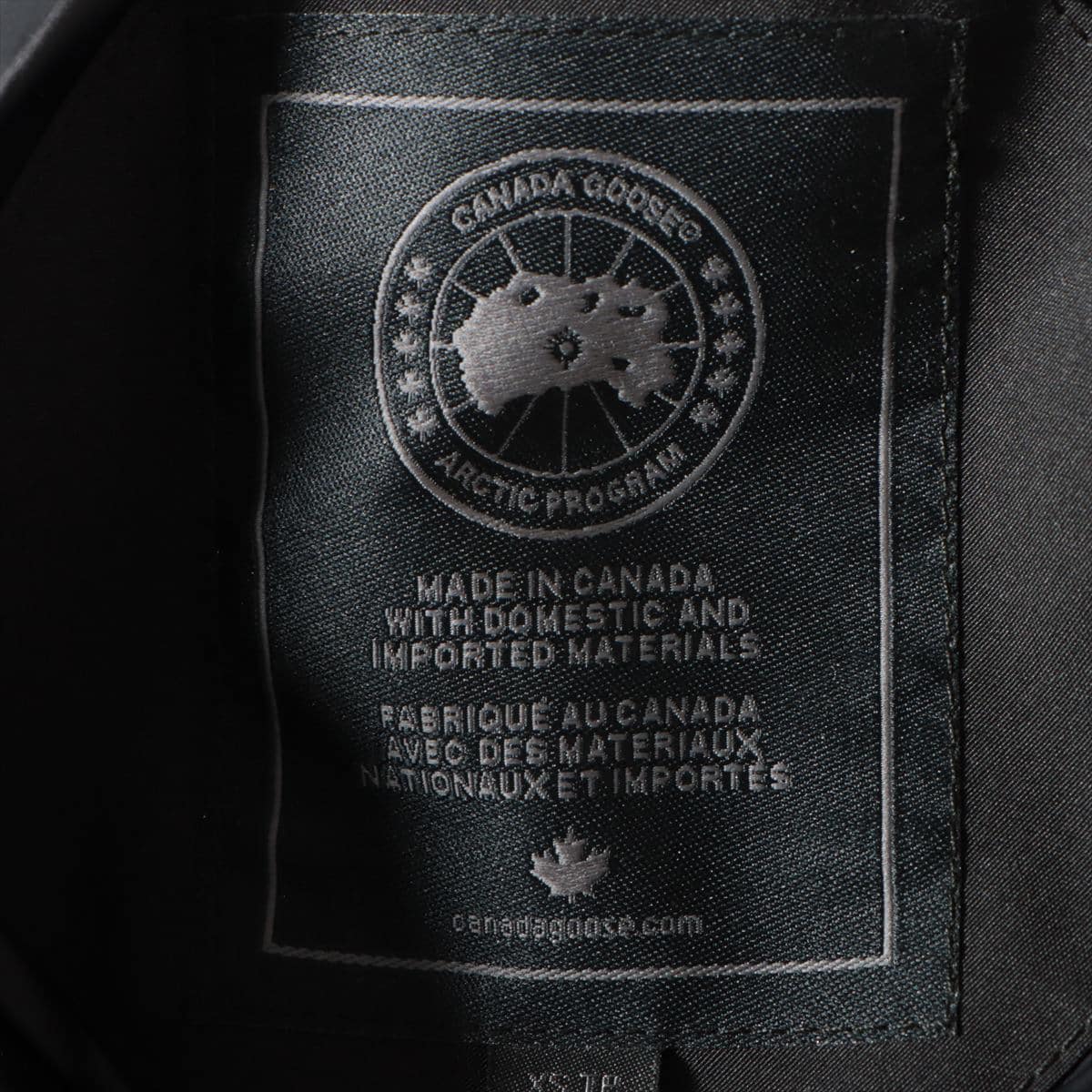 カナダグース MACMILLIAN コットン×ポリエステル ダウンジャケット XS メンズ ブラック