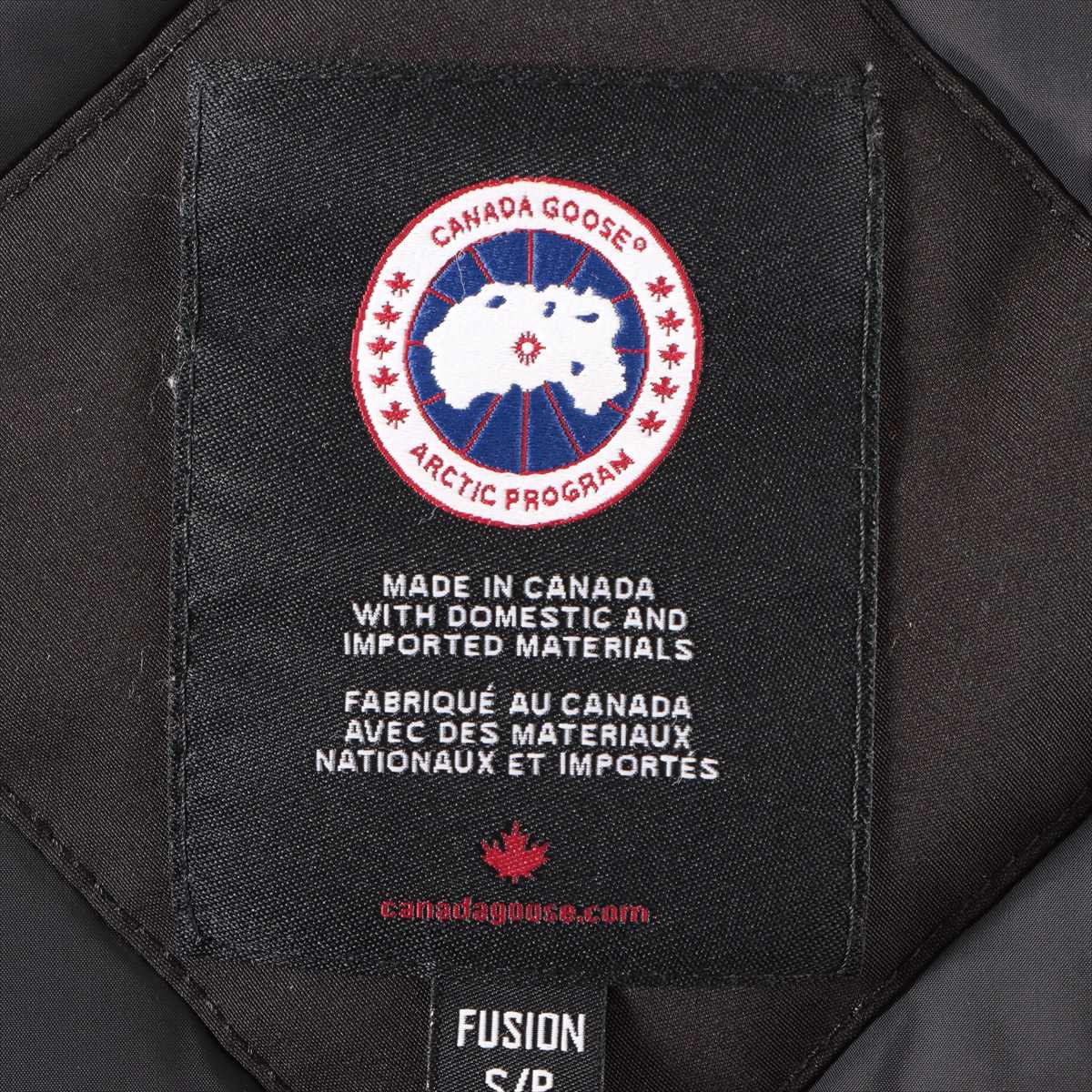 カナダグース VICTORIA PARKA コットン×ポリエステル ダウンジャケット S フュージョン レディース ブラック  3037LA サザビー ファー取り外し可