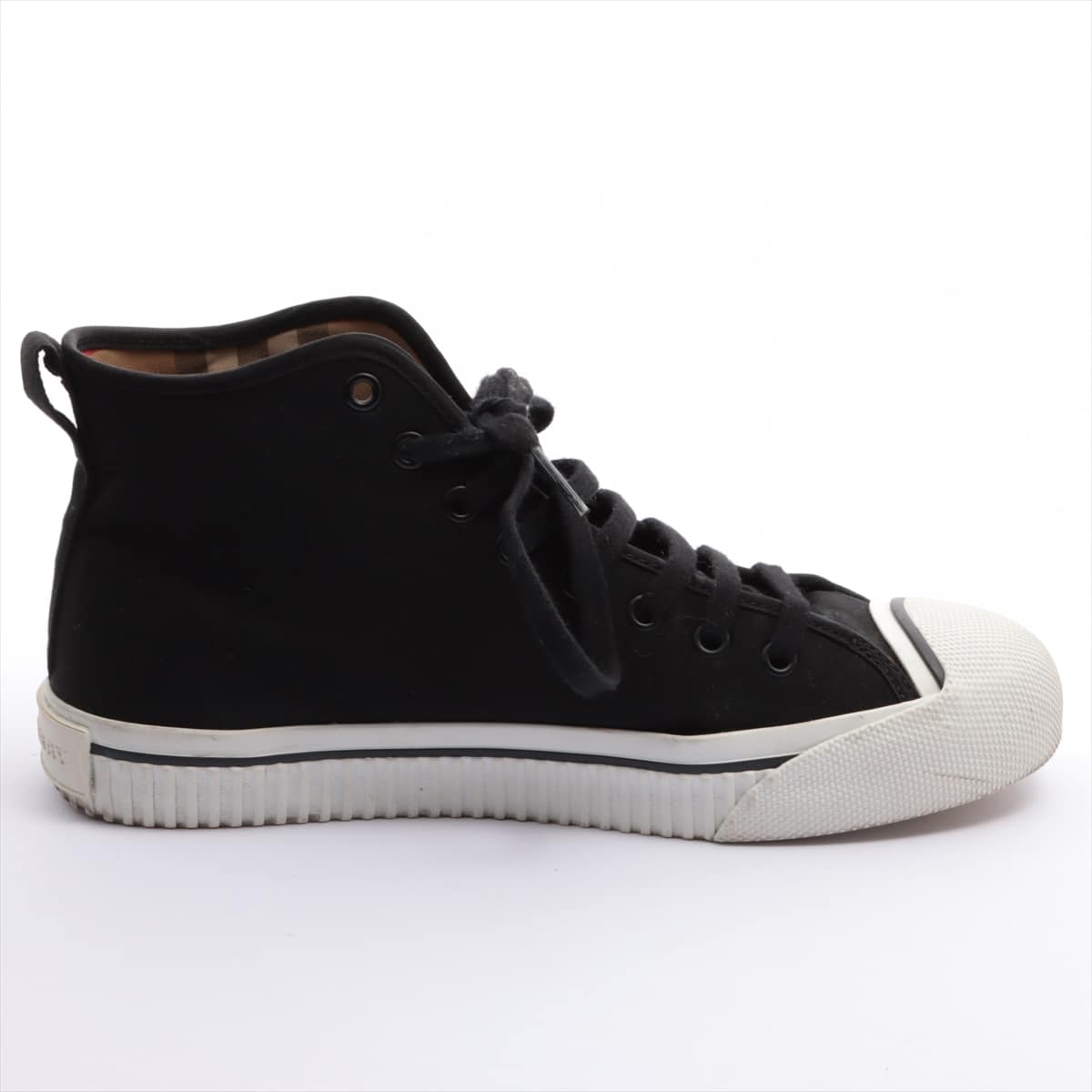 バーバリー 18AW キャンバス ハイカットスニーカー 40 メンズ ブラック KINGLY BIG C HIGH-TOP SNEAKER