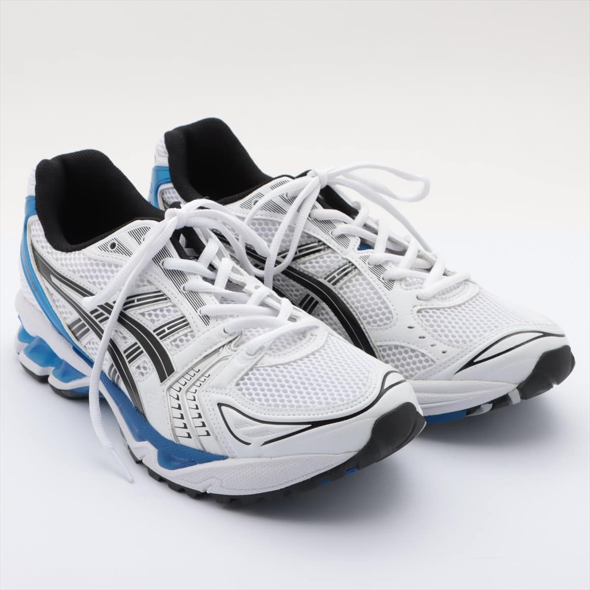 アシックス メッシュ スニーカー 27 メンズ ブルー×ホワイト GEL-KAYANO 1201A019