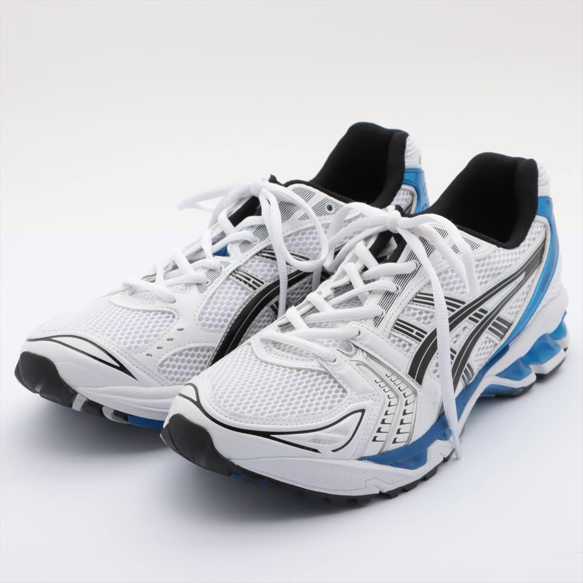 アシックス メッシュ スニーカー 27 メンズ ブルー×ホワイト GEL-KAYANO 1201A019