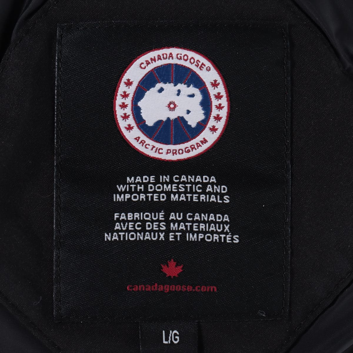カナダグース BROOKFIELD コットン×ポリエステル ダウンジャケット L メンズ ブラック  2300JM  サザビー ファー取り外し可能。
