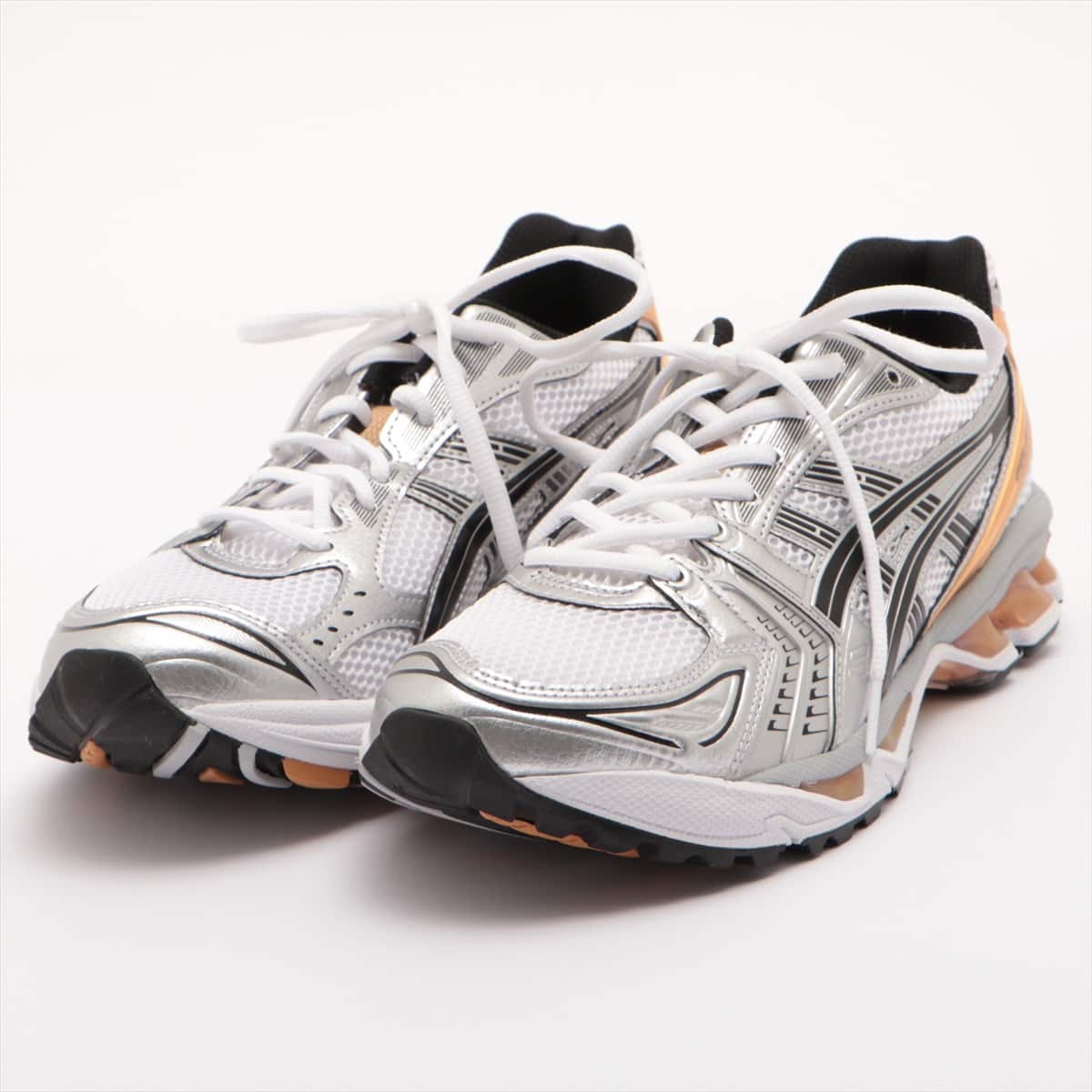 アシックス メッシュ スニーカー 26.5cm メンズ ホワイト×シルバー GEL-KAYANO 14 1201A019