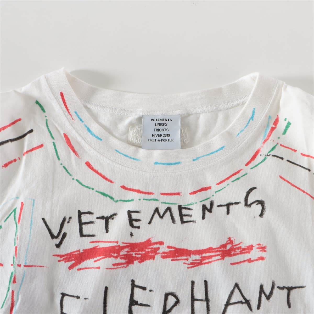 ヴェトモン 18AW コットン Tシャツ S ユニセックス ホワイト  Elephant Marta Tee