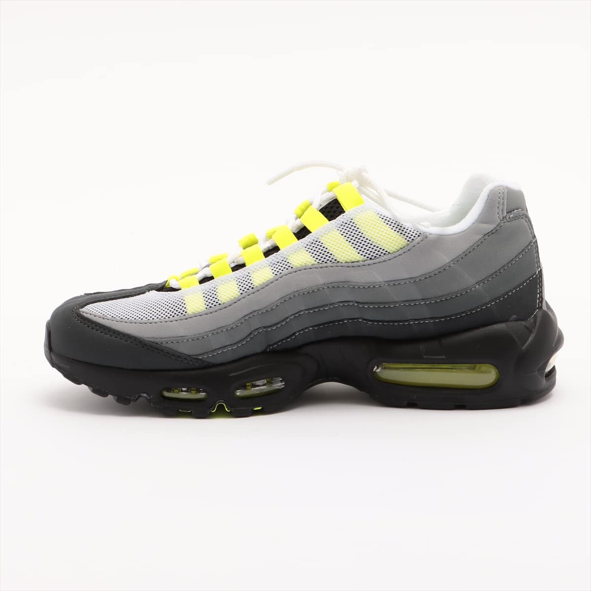 ナイキ AIR MAX 95 レザー×ファブリック スニーカー JPN26 メンズ グレー  CT1689-001 オージー イエローグラデ