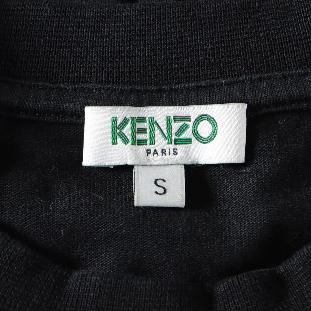 ケンゾー コットン Tシャツ S メンズ ブラック  タイガープリント